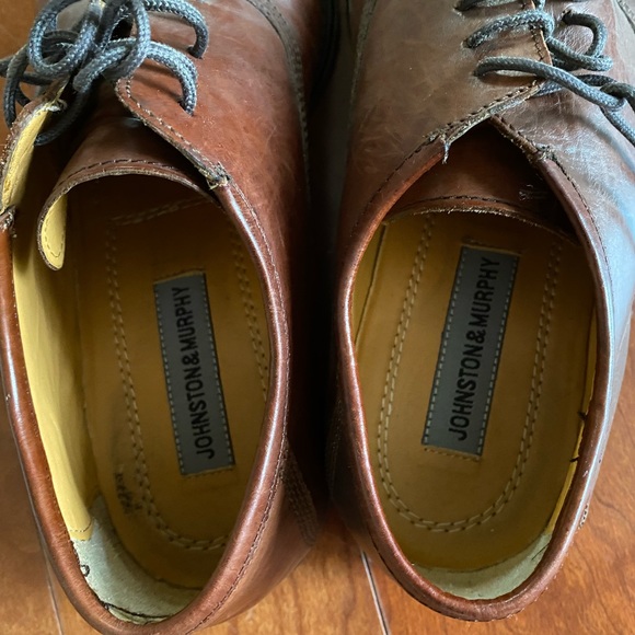 Johnston & Murphy Brown Leather Oxford Dress Shoes - Picture 6 of 6